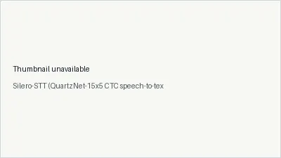 Silero-STT (QuartzNet-15x5 CTC speech-to-text) architecture thumbnail