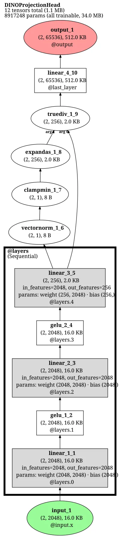 DINOProjectionHead architecture thumbnail